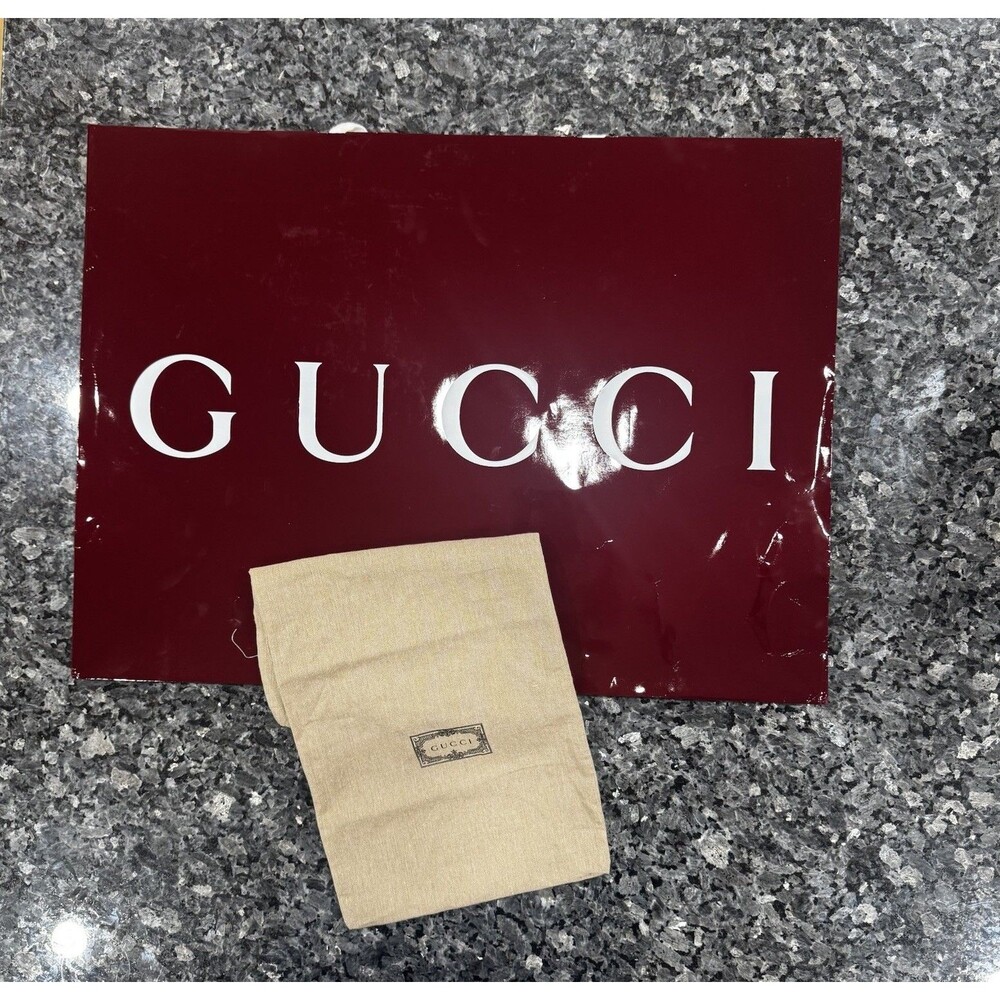 Gucci Shopping Gift Red Burgundy Dust Bag Receipt Holder 19"x14"x7"